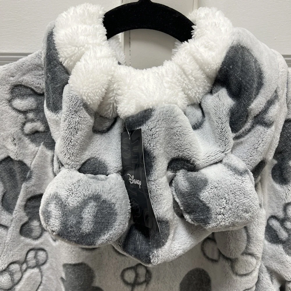 Disney Mickey and Minnie Mouse One Piece Hoodie Pajama Set Women SIZE Large - Picture 15 of 16